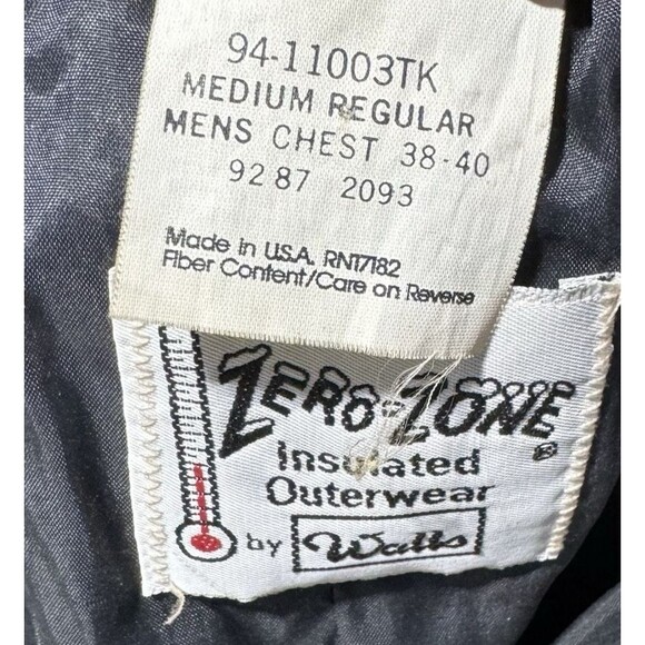 Vintage Walls Zero-Zone Coveralls Men's Medium Insulated Rebark - Picture 12 of 12